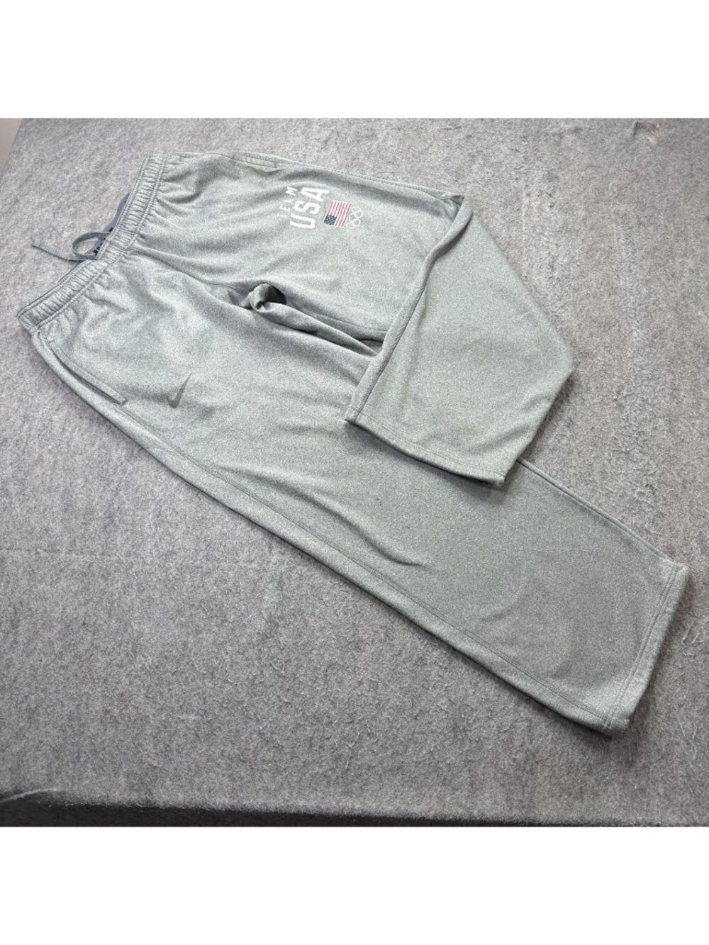 Nike Sweatpants Men XL Gray Fleece 32" Adjustable Hem United States Olympic Team